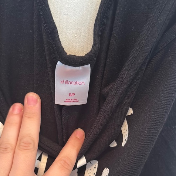 Xhilaration Black Tank Top with White Mermaid Print - Picture 3 of 5